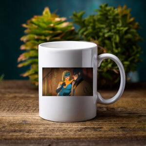Masked Heroes Night Alley Conversation Illustration Mug