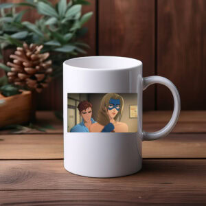 Masked Heroine Quiet Trust Moment Illustration Mug