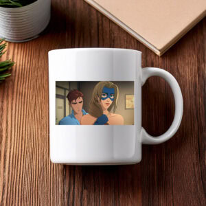 Masked Heroine Quiet Trust Moment Illustration Mug
