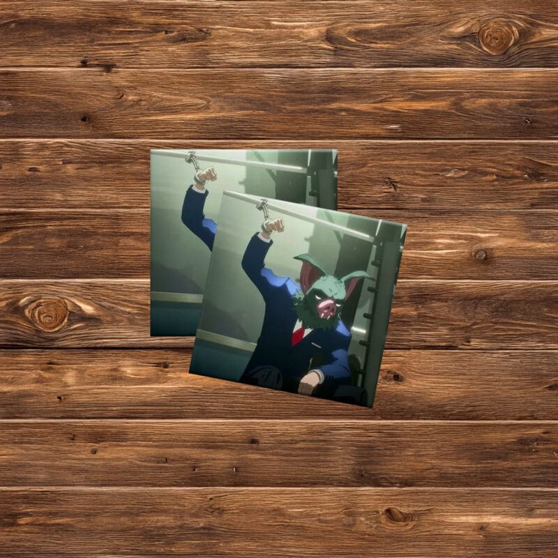 Masked Pig-Head Enforcer Sticker