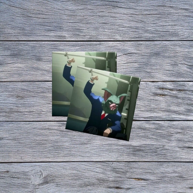 Masked Pig-Head Enforcer Sticker