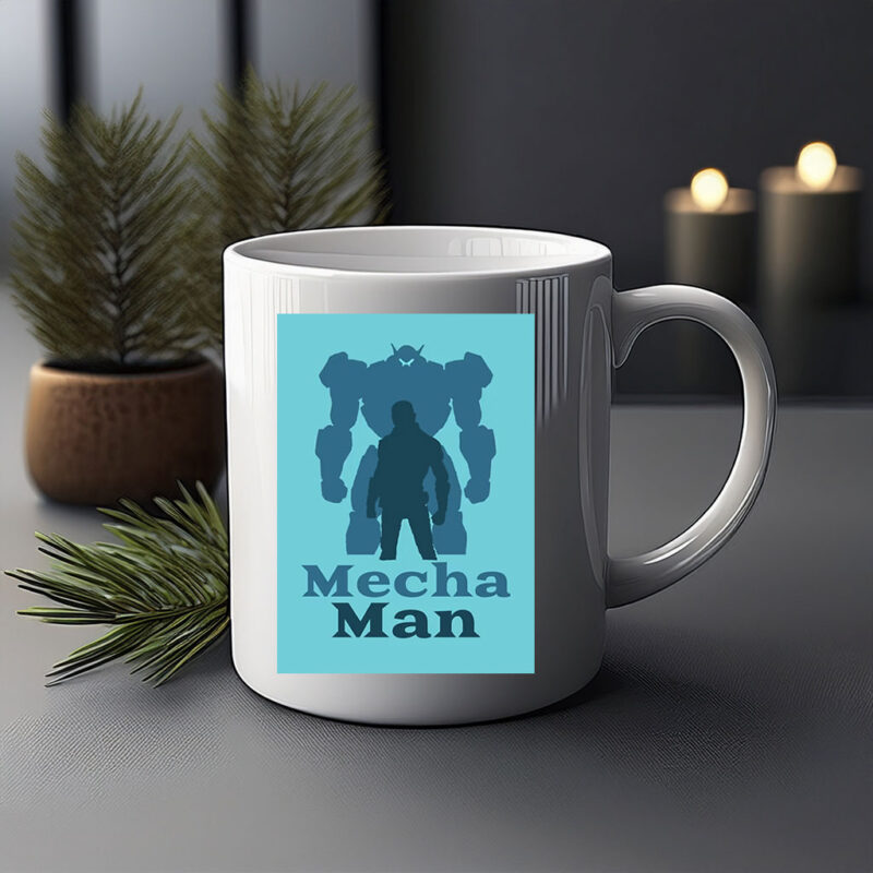 Mecha Man Silhouette Mug