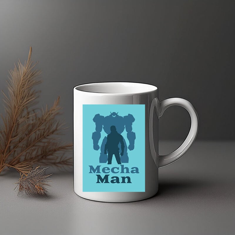 Mecha Man Silhouette Mug