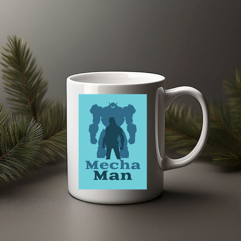 Mecha Man Silhouette Mug