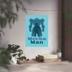 Mecha Man Silhouette – Poster