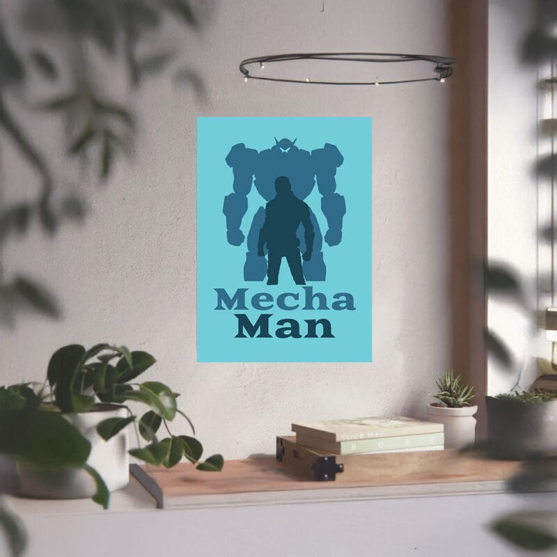 Mecha Man Silhouette – Poster