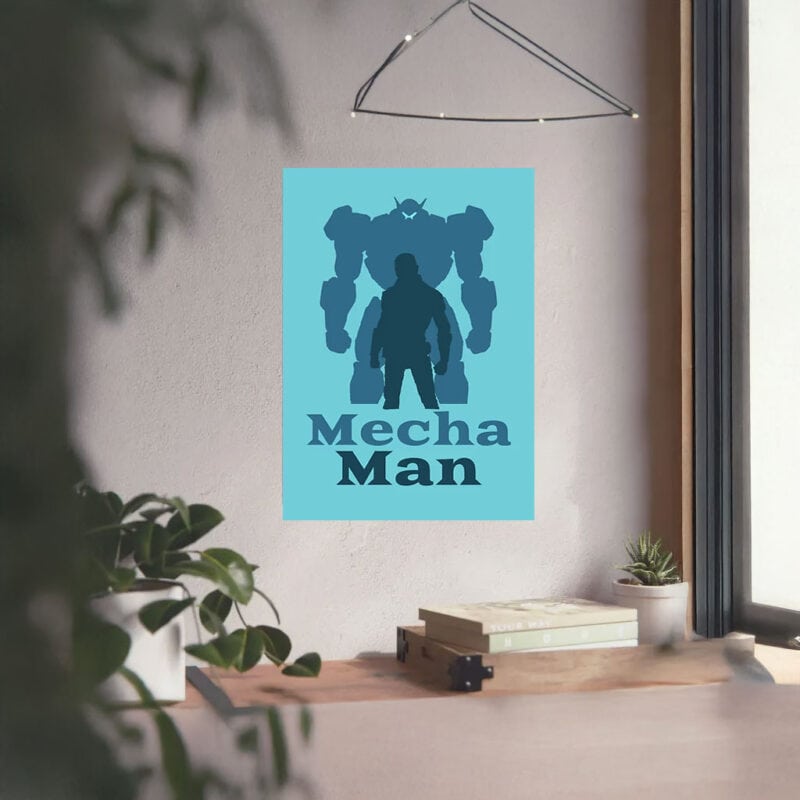 Mecha Man Silhouette – Poster