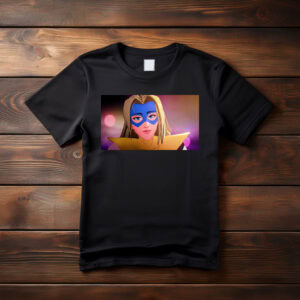 Neon Masked Heroine Modern Graphic T-Shirt