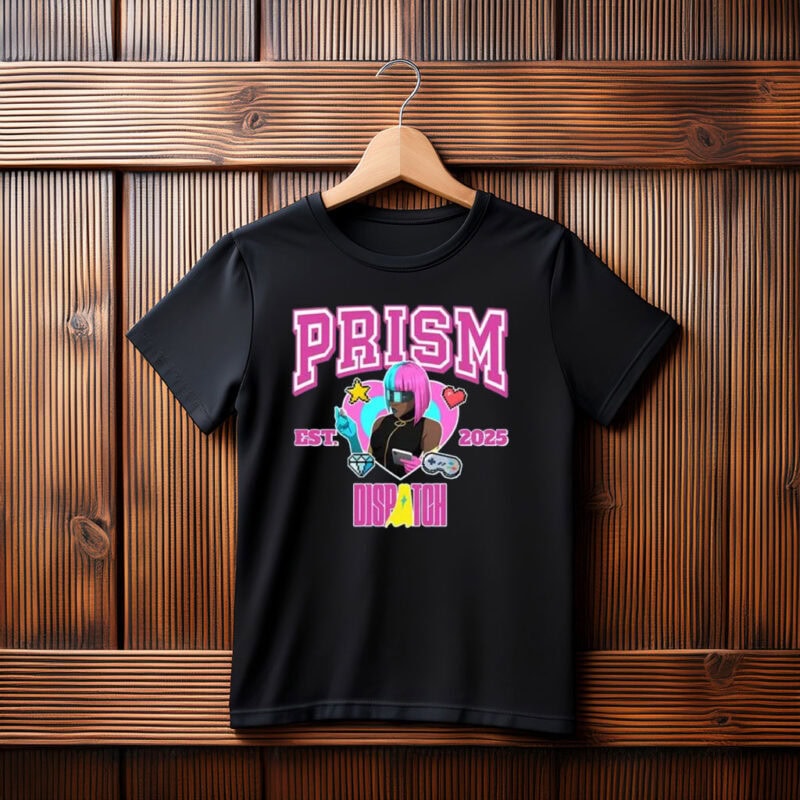 Neon Tech Hero Graphic Tee EST 2025 Prism Dispatch Shirt