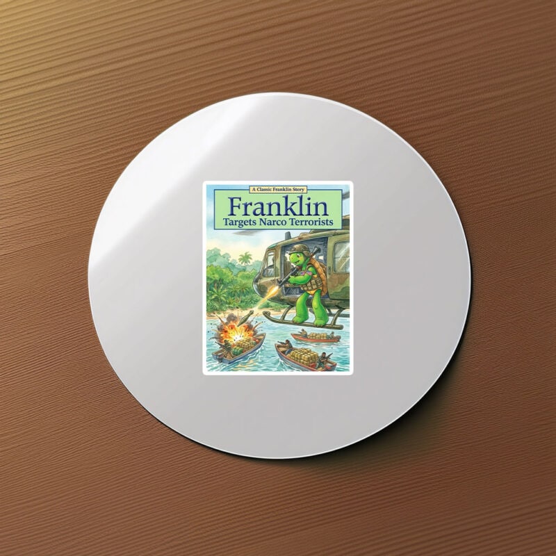 Pete Hegseth Turtle Franklin Target Narco Terrorists Sticker