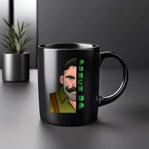 Punch Up Character Portrait Typography Coffee Mug