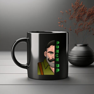 Punch Up Character Portrait Typography Coffee Mug