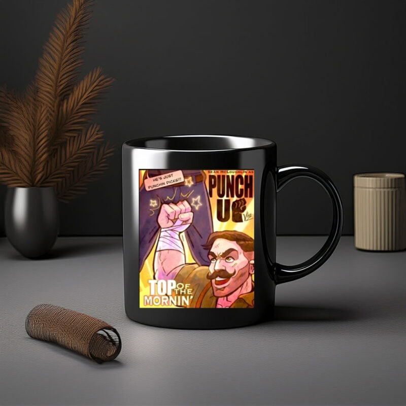 Punch Up Top of the Morning Comic Style Mug