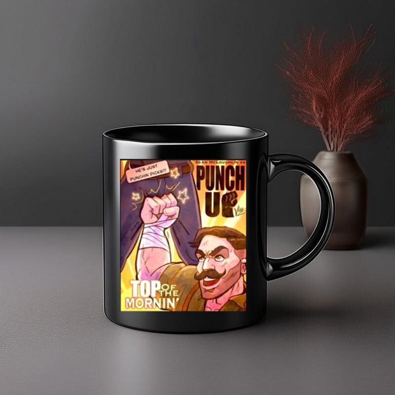Punch Up Top of the Morning Comic Style Mug