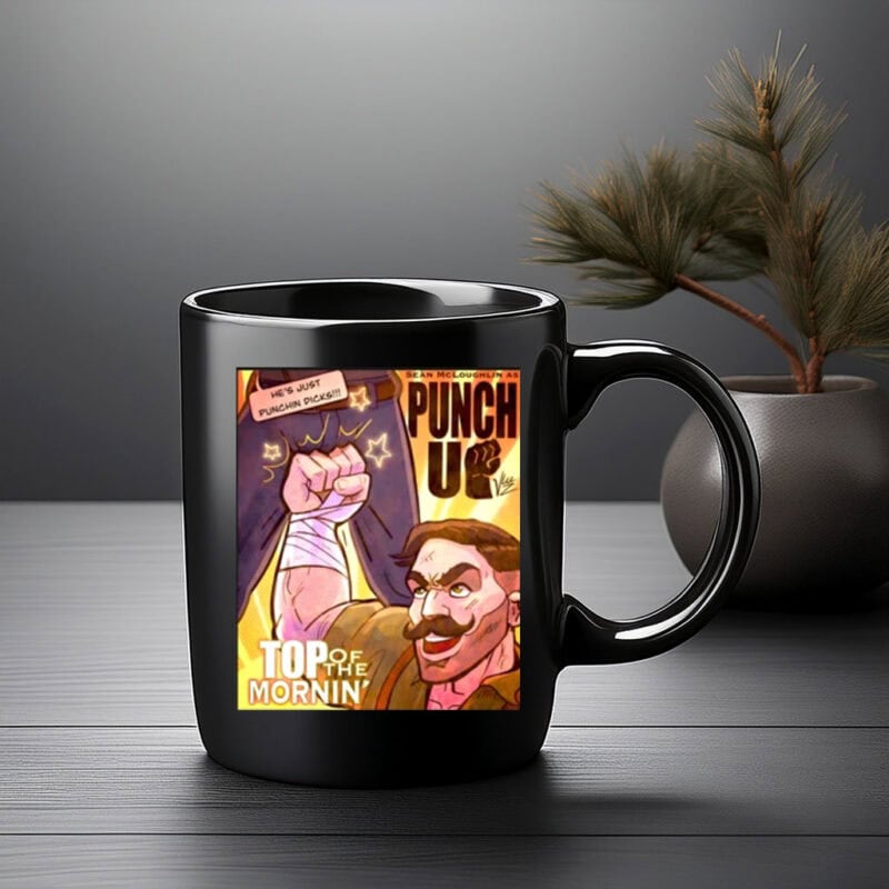 Punch Up Top of the Morning Comic Style Mug
