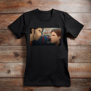 Rival Heroes Face-Off Cinematic Anime Shirt