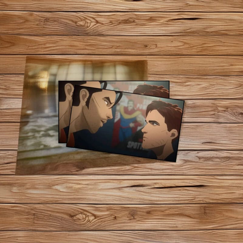 Rival Heroes Face-Off Cinematic Anime Sticker