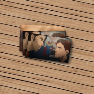 Rival Heroes Face-Off Cinematic Anime Sticker