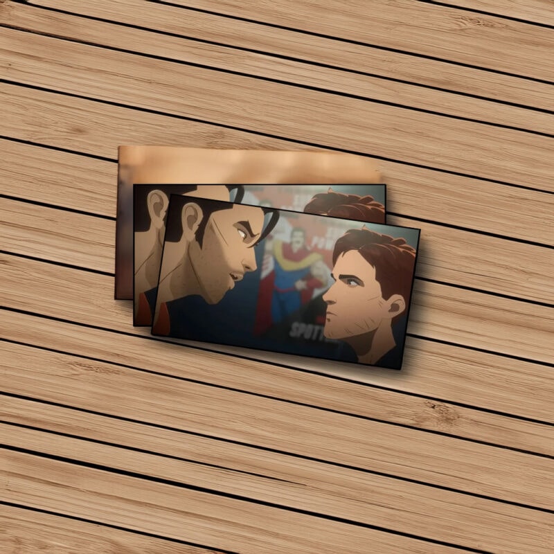 Rival Heroes Face-Off Cinematic Anime Sticker