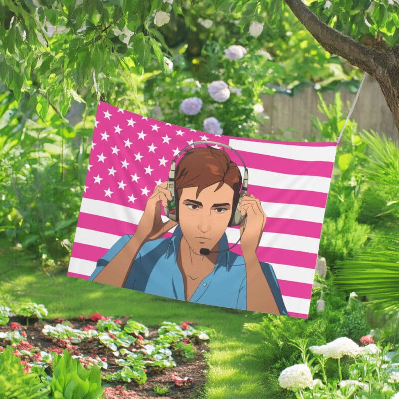 Robert Robertson Headphone Dispatch Pink Flag