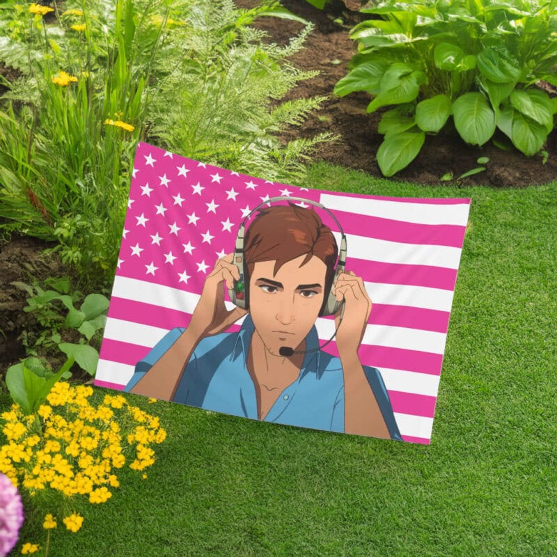 Robert Robertson Headphone Dispatch Pink Flag