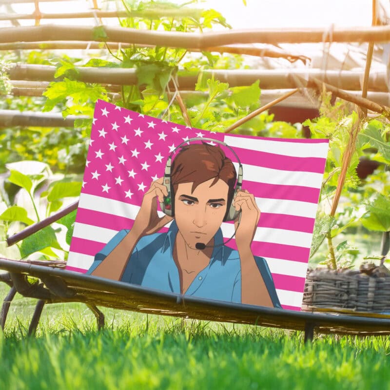 Robert Robertson Headphone Dispatch Pink Flag