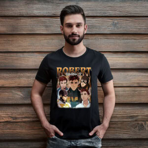 Robert Robertson ITJ Anime Hero Ensemble Retro Fanart Tee