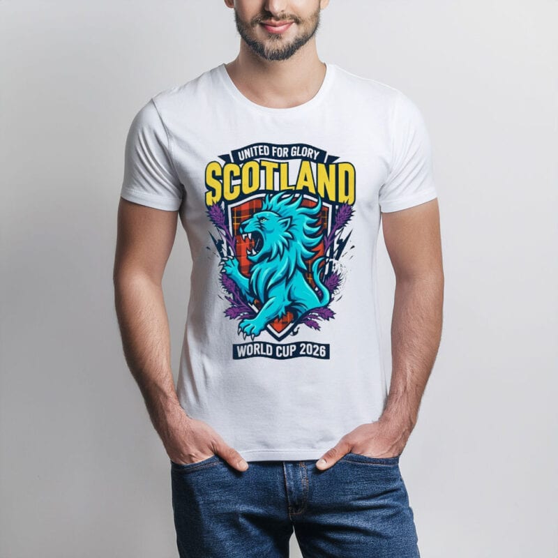 Scotland World Cup 2026 Lion Rampant Thistle Tee