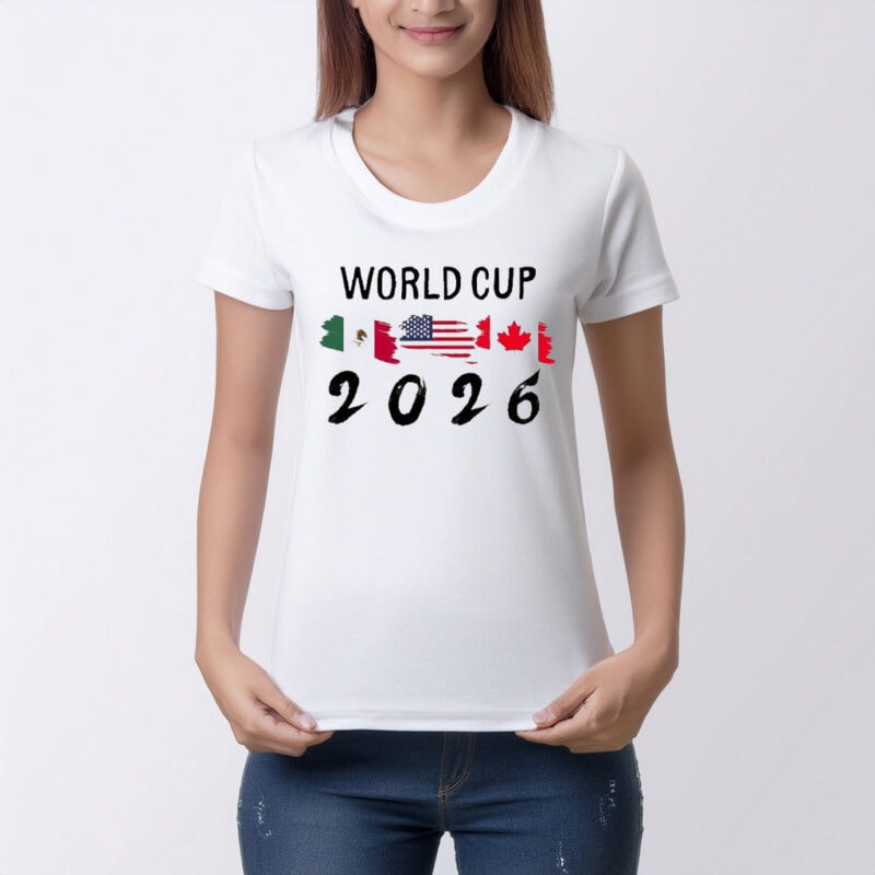 USA Mexico Canada Flags World Cup 2026 T-Shirt
