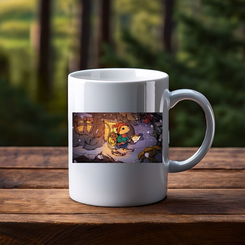 Whimsical Winter Forest Adventure Storybook Mug