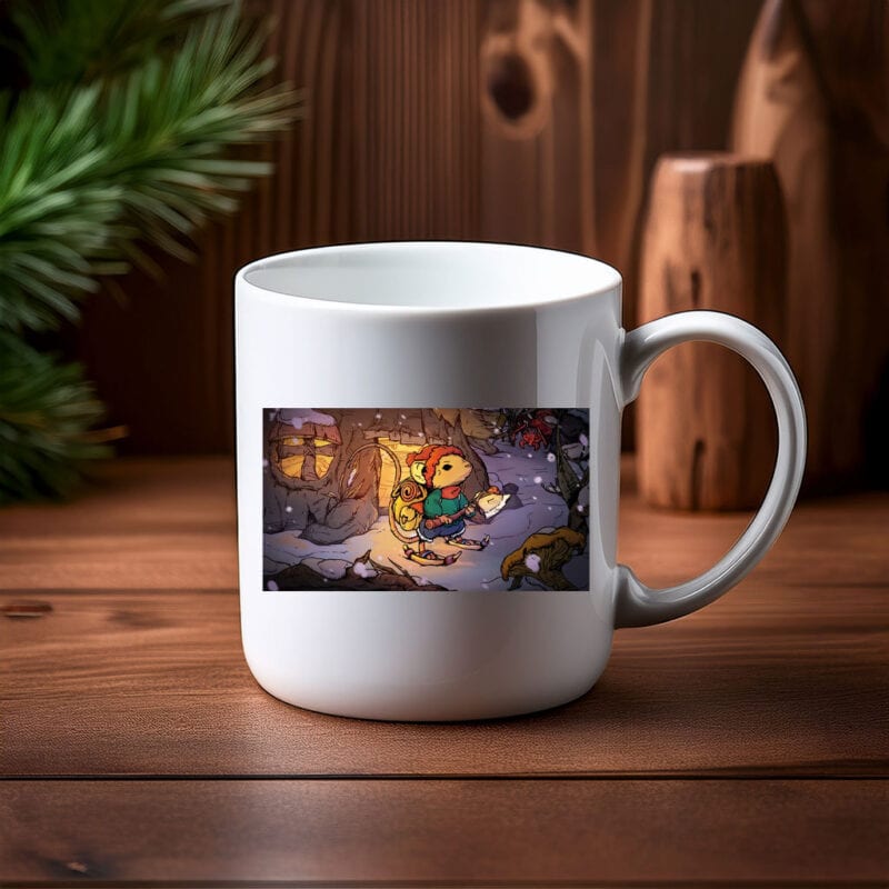 Whimsical Winter Forest Adventure Storybook Mug
