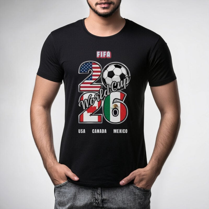 World Cup 2026 Fan USA, Canada, Mexico Soccer Tee