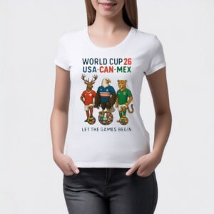 World Cup 26 Mascots USA CAN MEX Soccer Tournament Shirt