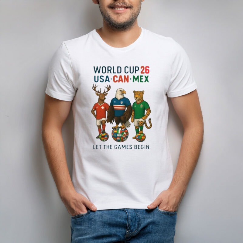 World Cup 26 Mascots USA CAN MEX Soccer Tournament Shirt