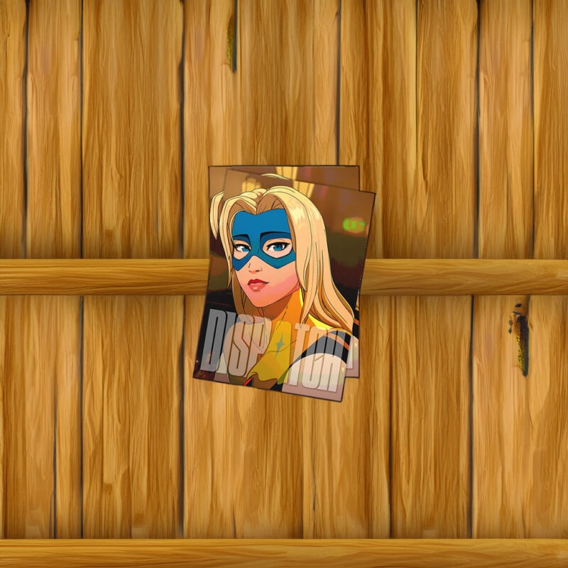 Blonde Masked Heroine Portrait Sticker