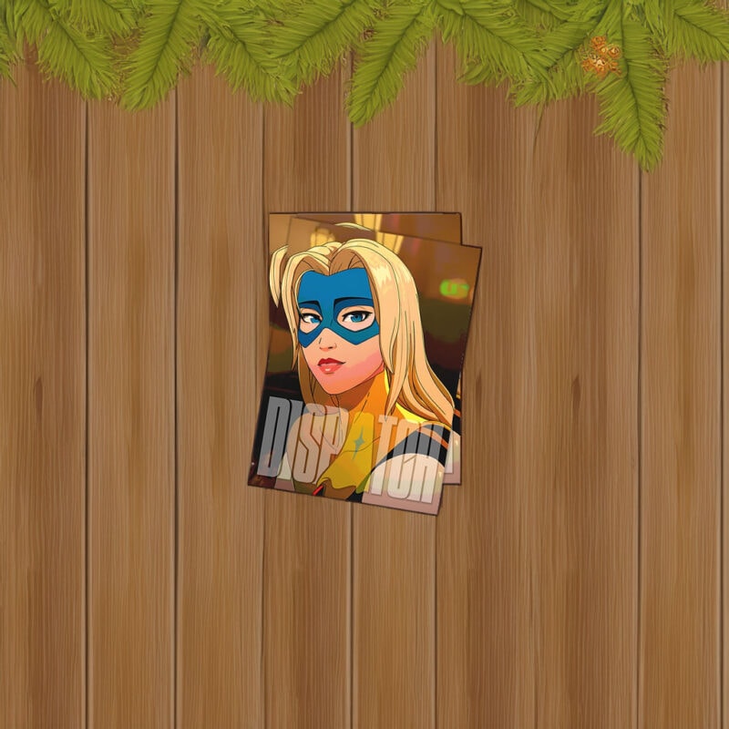 Blonde Masked Heroine Portrait Sticker