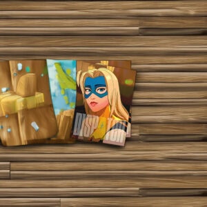 Blonde Masked Heroine Portrait Sticker