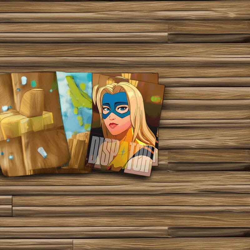 Blonde Masked Heroine Portrait Sticker