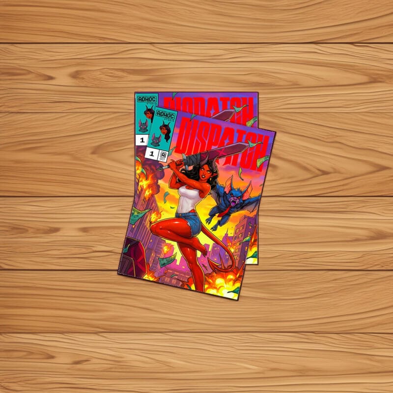 Demon Hunt Action Comic Cover Sticker