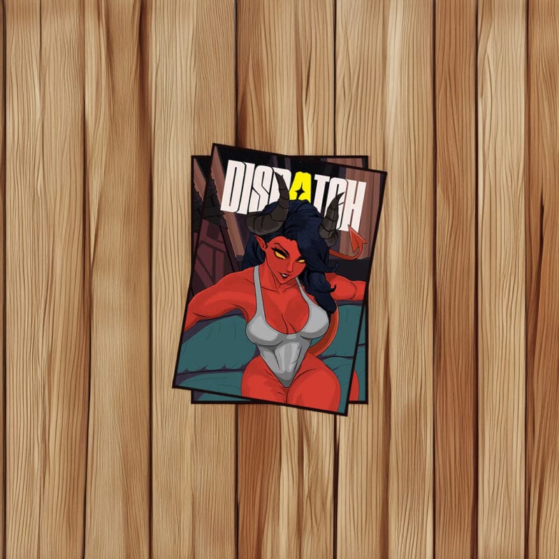 Dispatch Infernal Strength Demon Girl Sticker