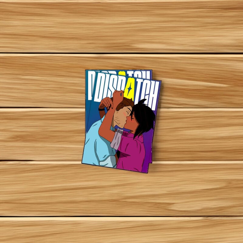 Intimate Hero Kiss Scene Sticker