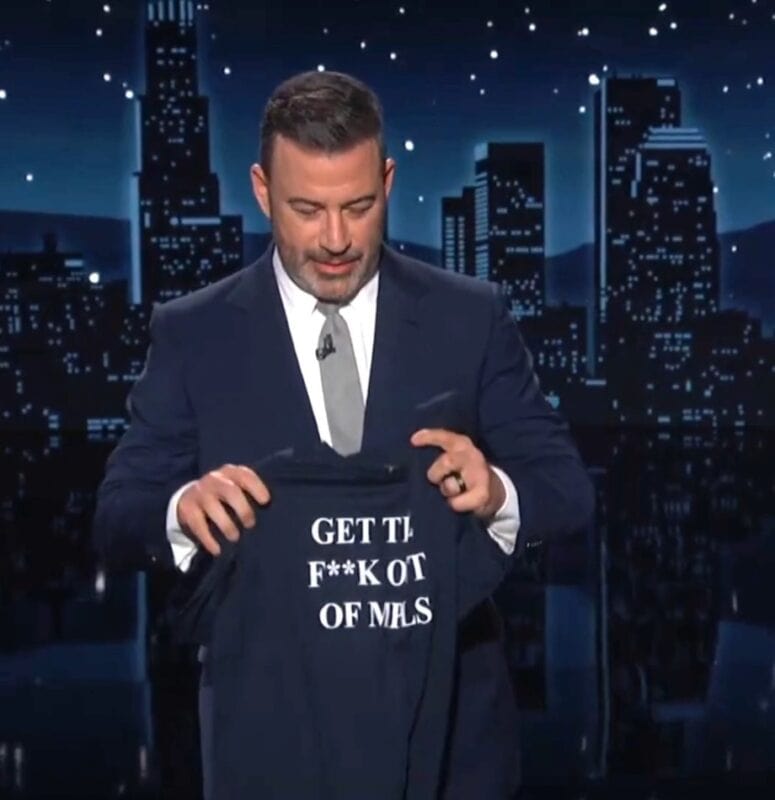 Jimmy Kimmel: Get the f*ck out of MPLS shirt
