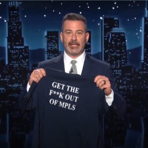 Jimmy Kimmel: Get the f*ck out of MPLS shirt