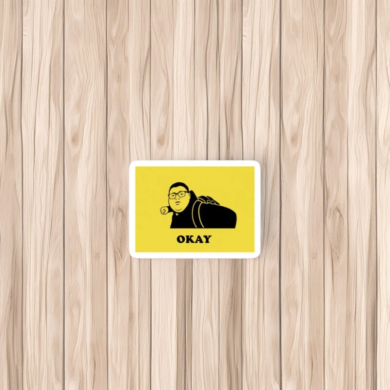 Okay Punch Funny Bubble-Free Stickers