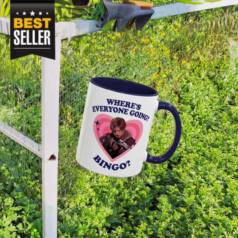 Leon Kennedy Where's Everyone Going Bingo Mug