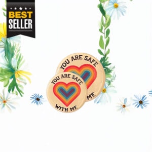 You Are Safe With Me Pin Button