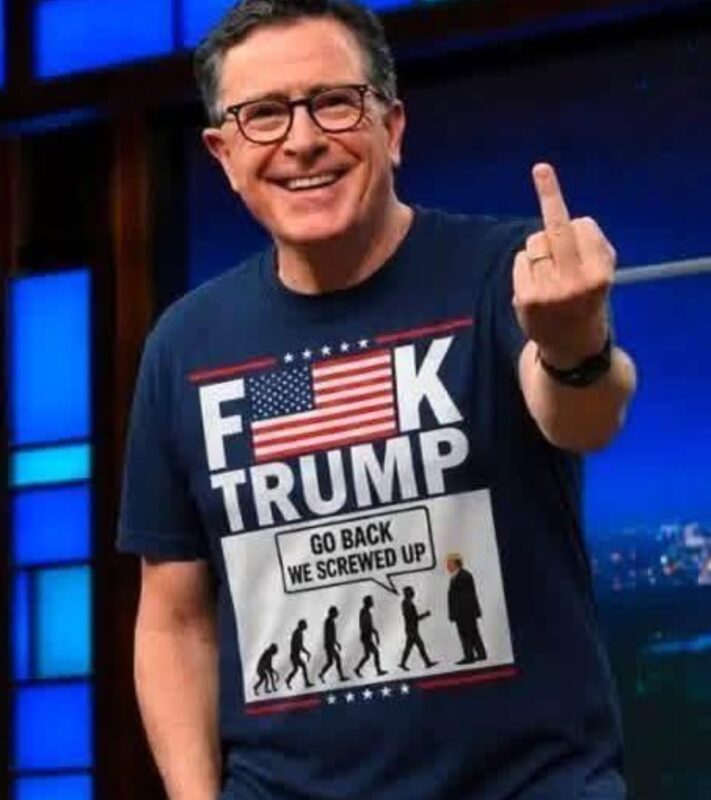 Stephen Colbert “FK Trump Go Back We Screwed Up” T-Shirt