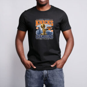 2026 NBA Finals Trophy City Skyline New York Knicks Champions Tee