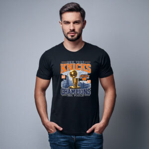 2026 NBA Finals Trophy City Skyline New York Knicks Champions Tee