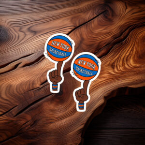New York Basketball Finger Spin Sticker